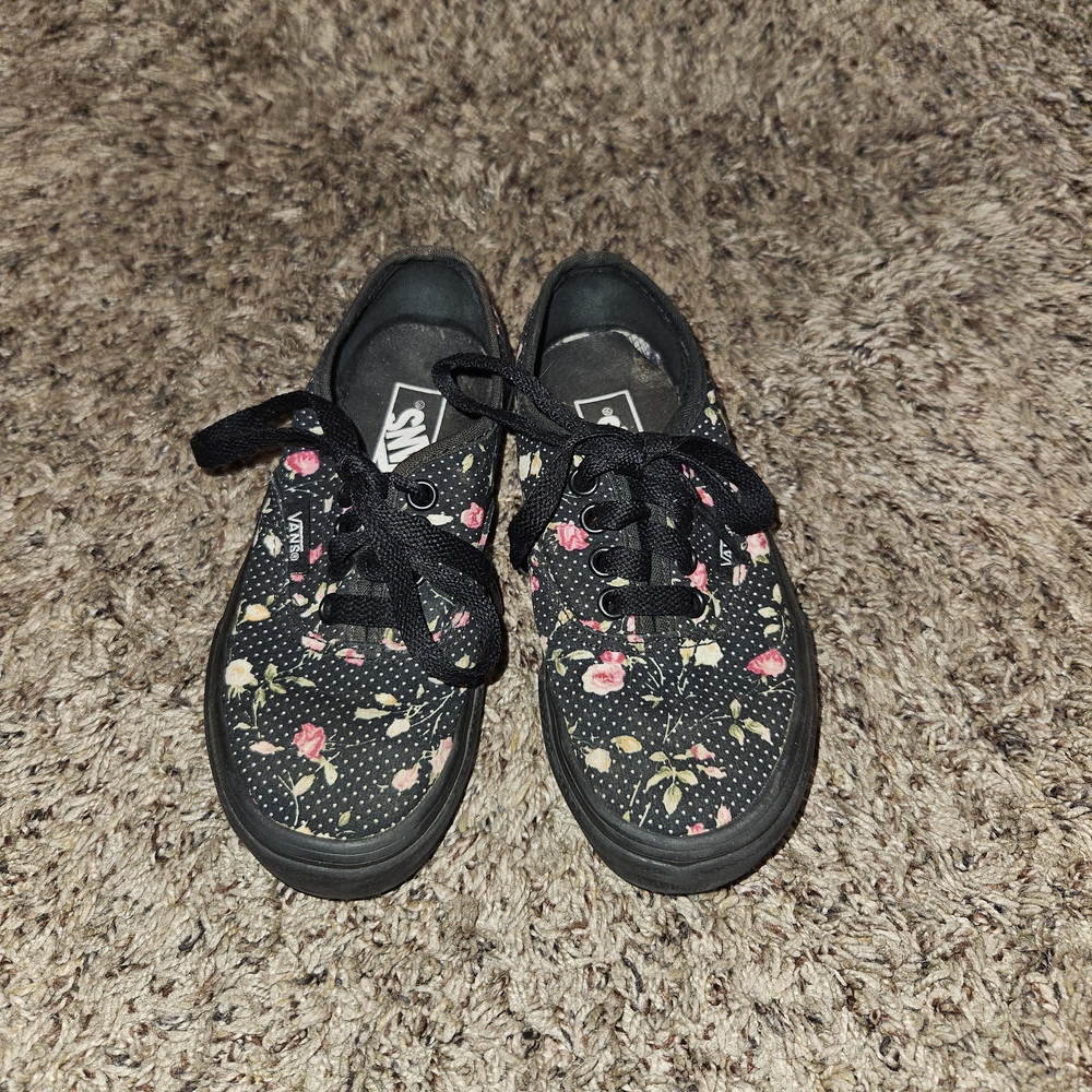 Vans Kids Floral Black Sneakers